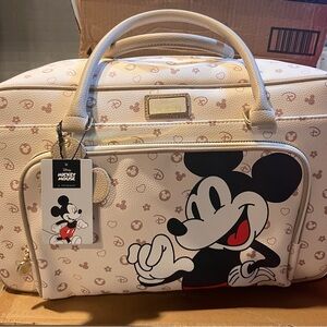 Primark Cream Travel Bag with Mickey Mouse Design